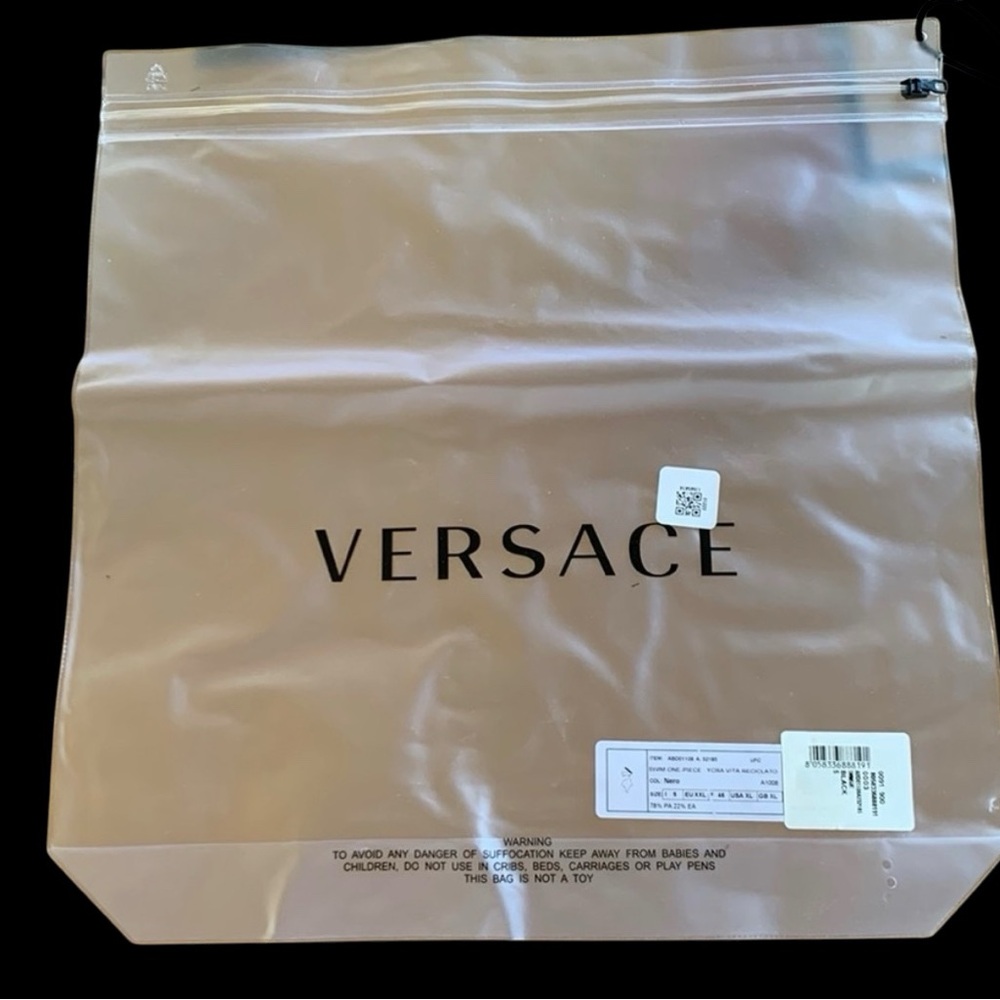 Versace Cream Transparent Pouch